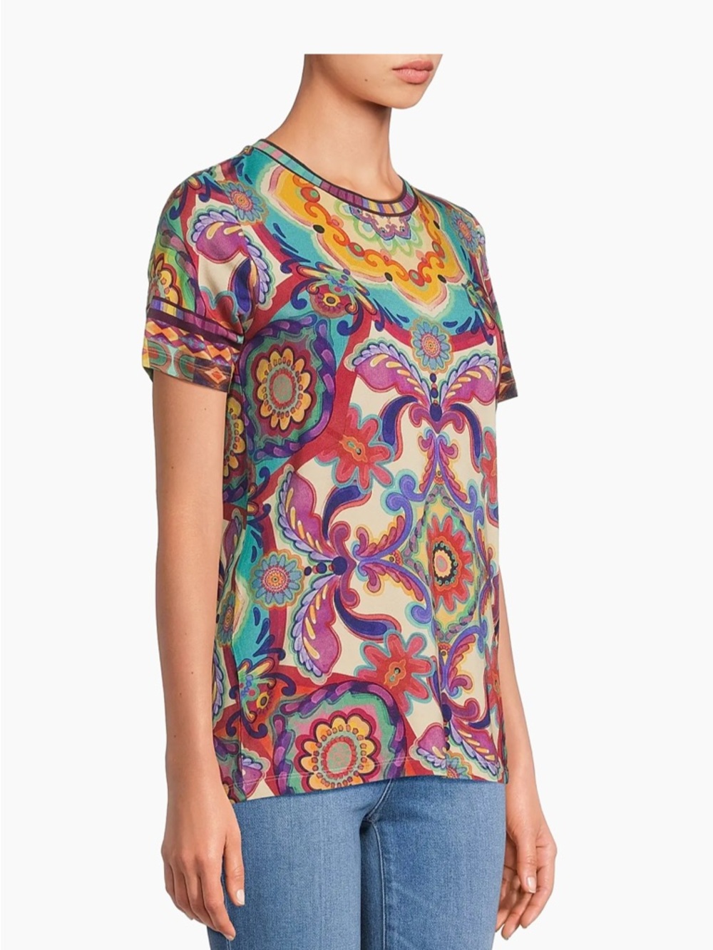 Johnny Was The Janie Favorite Printed T-Shirt - Picture 4 of 7